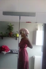 Autumn Winter Dot Bandage Dress Women Casual Ruffles V Neck High Waist Slim Print Long