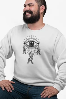 

Angemiel Wear Leaves And Eye White Men 'S Sweatshirt