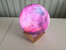 Galaxy Light Moon-Lamp Remote-Control Gift Change-Touch 3d-Printing 16-Color Kids as