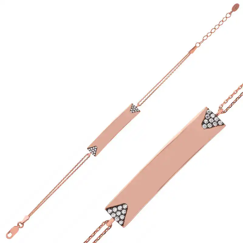 

Silver Tag Plate Women Bracelet