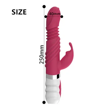 Soft Silicone Vibrators Sex Toys for Woman Vagina Massager Heating Thrusting Stimulator Dicks Clitoris G-spot Dual Vibration 4
