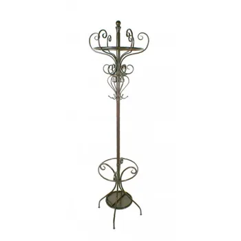 

Hanger stand iron finish forging color oxide with umbrella stand. Measurements: 200x Ø 42 cm.