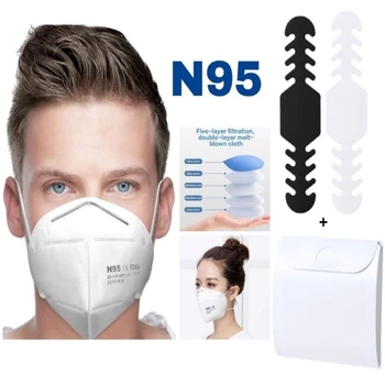 

20/50/100 pcs nonwoven face mask with 5 layer filter for breathable mouth mask