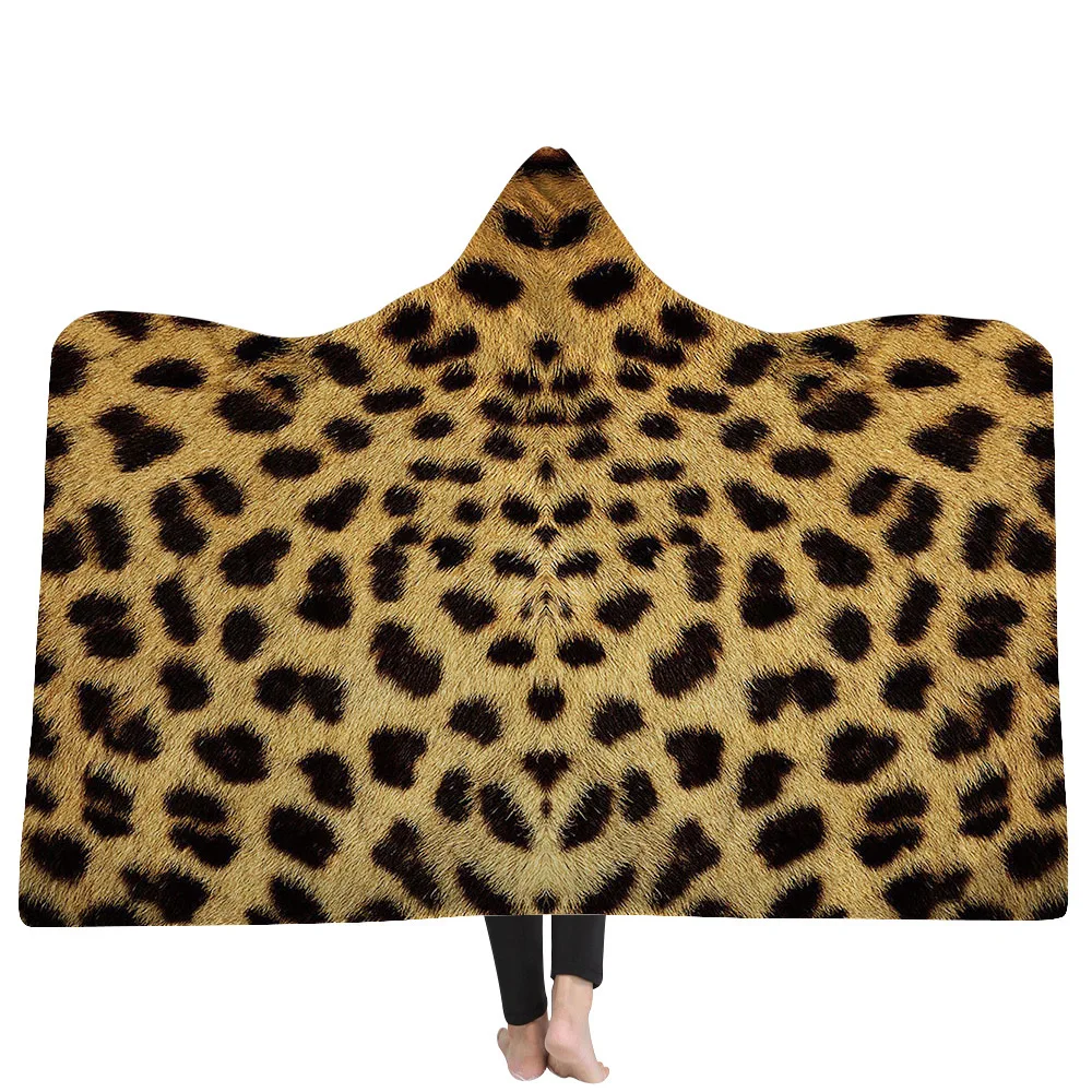 Hot-Sale-Tiger-Stripes-Leopard-Print-Hooded-Blanket-Winter-Warm-Fleece-Bedding-Sofa-Throws-Wareable-Blankets
