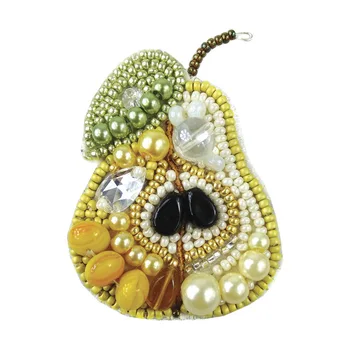 

Bp205 set for making brooch 'pear 'brooch 4,5*6,5 cm.