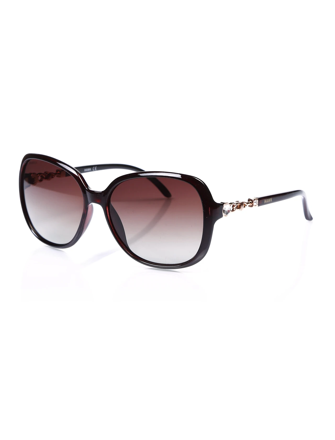 

Women's sunglasses hw 1789 02 bone Brown organic rectangle rectangular 57-15-140 hawk