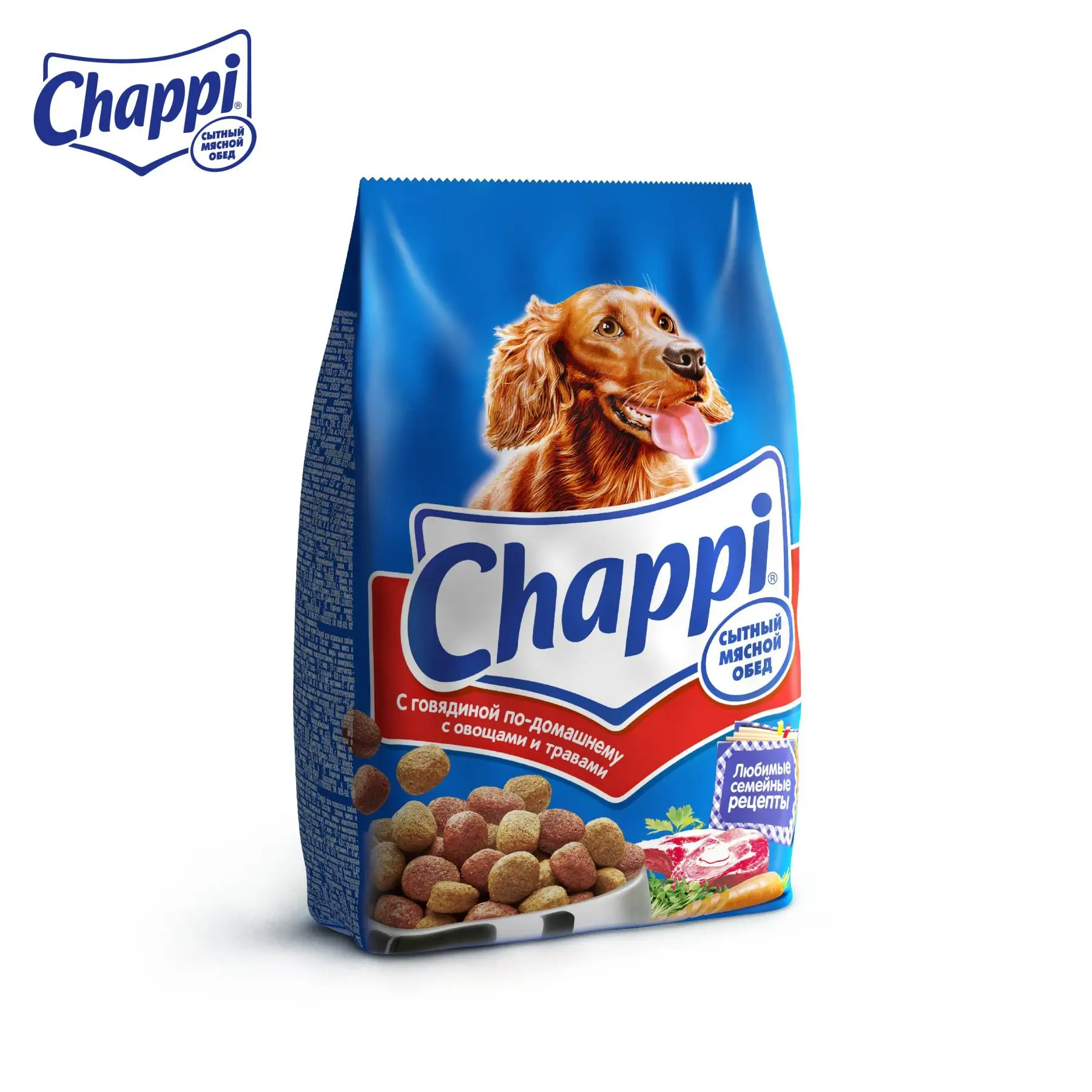 Сухой корм для собак Chappi "Сытный мясной обед", Говядина по-домашнем
