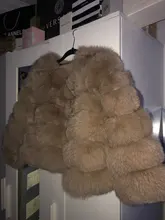 Maomaokong-Chaleco de piel de zorro Real Natural para mujer, 50CM, chaleco de piel de invierno, chaqueta, prendas de vestir a la moda silm, Chaleco de piel de zorro Real
