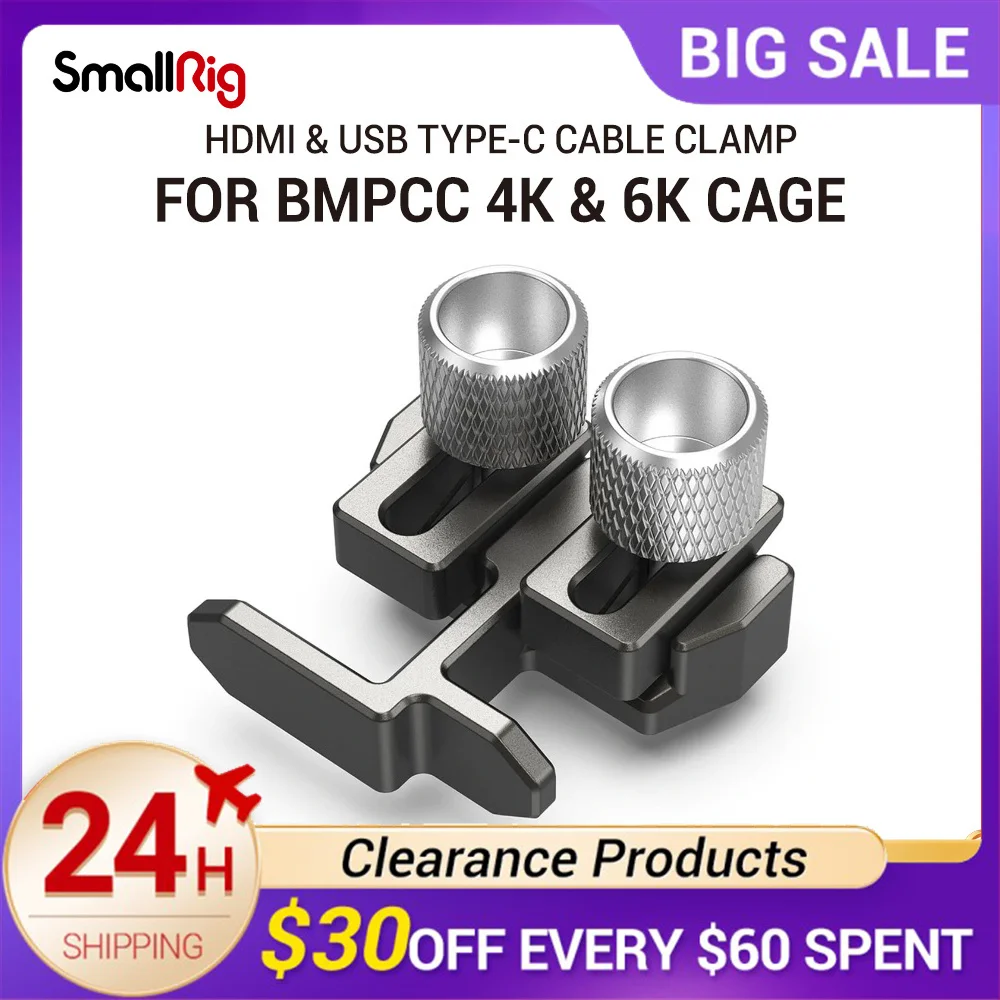 SmallRig Compatible & USB Type-C Cable Clamp for BMPCC 4K 6K Cage (Dark Olive) 2768 | Электроника