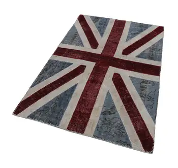 

123x183 Cm British Handmade Flag Patchwork Rug-4x6 Ft