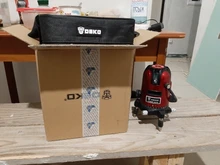 DEKO-Nivel láser serie LL5, herramienta de nivelación de 5 líneas, 6 puntos, luz roja y verde, nivelado automático, Horizontal y Vertical, ajuste de 360 grados, mayor visibilidad