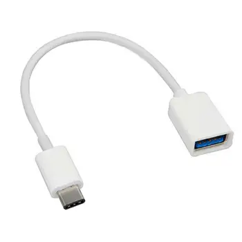 

USB-C Adapter de Micro data Cable Type C 3.1 Male OTG USB 3.0 Female White