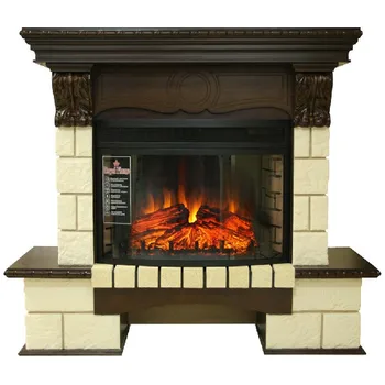 

Royal flame Pierre luxe champagne corner dark oak with fireplace dioramy 25 (64909716)