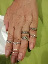 Anillo de acero inoxidable estilo hippie para mujer, sortija ajustable, estilo bohemio, hippy, serpiente, accesorio para dedo