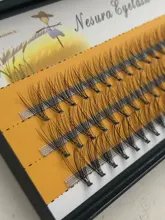 60 racimo/caja de pestañas individuales 0,07/0,1 grueso conjunto de pestañas extensión 3D pestañas falsas naturales al por mayor