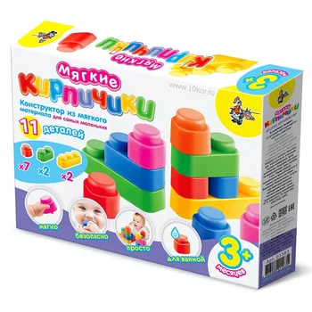 

Designer made of soft material for the smallest. Soft bricks 11 children