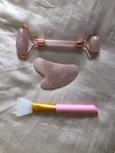 Skin-Care-Tool Roller-Massage Beauty-Device Quartz-Powder Gua Sha-Stone Crystal Jade