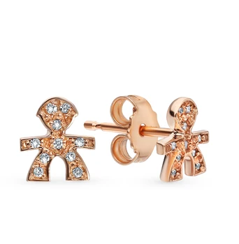 

Gold earrings with diamonds sunlight sample 750