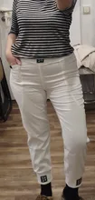 Pantalones vaqueros holgados de cintura elástica para mujer, moda de Corea de algodón informales combinables, color blanco, nueva llegada de primavera y verano, S982