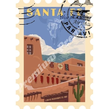 

Mexico vinyl souvenir magnet vintage tourist poster