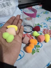 Maange10 Uds Mini Foam-Puff de polvo grande, belleza, licuadora, base correctora, crema suave, en húmedo y seco, doble uso