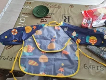 Baberos Bandana para bebé, bonitos Baberos de dibujos animados coloridos, impermeables, para comer, dibujo de manga larga, delantal, babero de autoalimentación para bebé