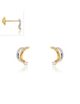 

Earrings Bebe Bands Round Two-Color with Cubic Zirconia