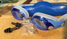 Gafas de natación ópticas + rx-rx graduadas, gafas de natación para adultos y niños, diferente fuerza, cada ojo con tapones para los oídos gratuitos