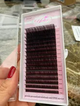 YELIX-pestañas postizas 0,07 C D, Color marrón oscuro, extensión de pestañas individuales, pestañas postizas, Pestaña de visón, 100% real