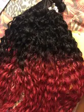 La naturaleza pelo Afro Pelo Rizado mechones extensiones con cierre Ombre oro 30 pulgadas suave súper largo pelo sintético del pelo de la onda