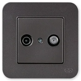 

PnpnElectrıc Gns Radius Metallic Smoked Gray Terminated Satellite Socket (TV-Sat) TV-SAT Socket Ending