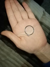 Anillo de compromiso de piedras redondas y pequeñas para mujer, sortija de boda de cristal Plata de Ley 925 auténtica