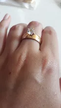 Anillo de compromiso de boda para hombre y mujer, sortija grande de acero de titanio y circón, oro de compromiso, regalo de San Valentín