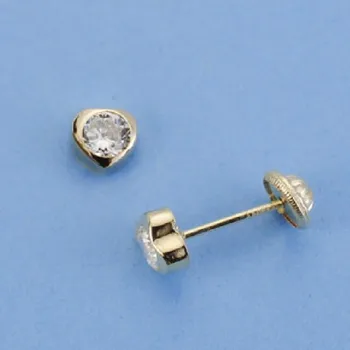 

EARRINGS CHATON HEART. 5X5 MM.