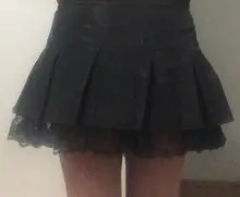 Sweetown-faldas plisadas de estética gótica negra, minifalda de cintura baja con acabado de encaje para mujeres, estilo Punk oscuro Academia Y2K