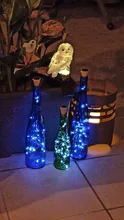 Paquete de luces de Botella de vino Solar 20 LED, cadena de corcho Solar, alambre de cobre ligero, luz de hadas para vacaciones, fiesta de Navidad, decoración de boda, 10 unidades
