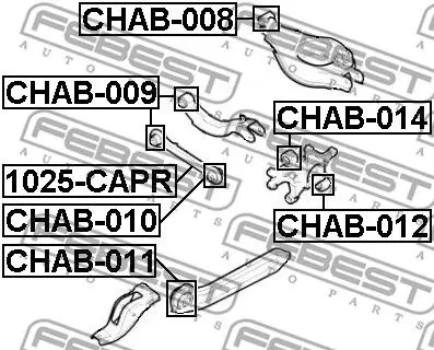 Сайлентблок цапфы CHEVROLET CAPTIVA/OPEL ANTARA зад.нижн. FEBEST