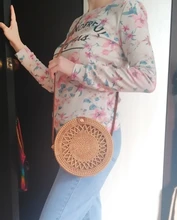 Messenger-Bags Bolsa Rattan-Straw Circle Beach-Crossbody-Bag Handwoven Good-Quality Round