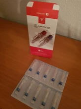 Cartucho de tatuaje estéril desechable, agujas de delineador redondo, maquillaje permanente, bolígrafo rotativo, 1RL, 3RL, 10 Uds., nuevo