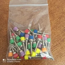 Pulidor de pulido plano y pequeño con cierre de nailon para laboratorio Dental, 50 Uds., cepillos de depilación, cabezal de cepillo de cuidado Dental desechable