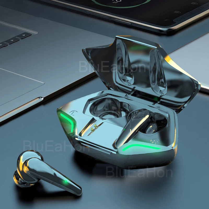 Игровые наушники TWS Bluetooth с микрофоном бас аудио шумоподавление спортивная