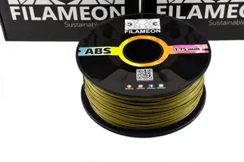 

FILAMEON ABS HighFlow 3 D Printer Filament GOLD 1.75 mm 1 KG. High Quality Premium Series