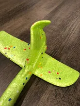 Avión planeador de espuma EVA grande de 48cm, Avión de lanzamiento manual, modelo artesanal, juguete para lanzar avión redondo, regalos para chico