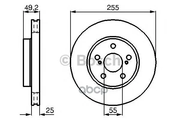 Тормозной Диск 0986478584 Bosch арт. 0986478584
