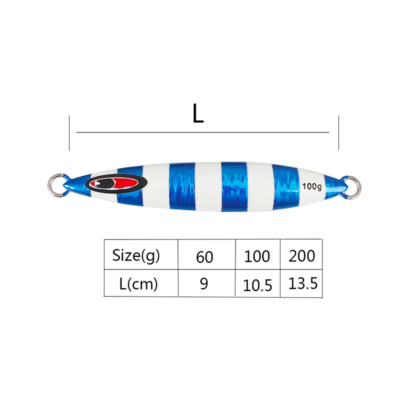 80 г 100 г 200 г Популярные свинцовые грузила Киль джиггинг приманка премиум качества медленная шаг погружающийся рыболовный крючок светящаяся рыболовная приманка для соленой воды
