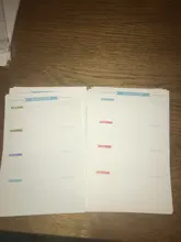 Hojas sueltas A5 A6, reacondicionamiento de papel, planificador de colores, cuaderno de insertos, planificador semanal, cuadrícula para hacer lista, 40 hojas/pc, 6 agujeros