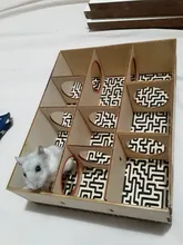 Hamster Maze Wooden Tube Tunnel Cage Seesaw House Swing Small Animals Pet Toys