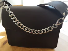 Cadena de aluminio de 20-40cm de oro plateado, correa para bolso, asas para bolso DIY, correa para bolso de repuesto, correas para bolso, accesorios para cadena