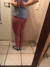 Mallas deportivas Push Up de poliéster para mujer, Leggings transpirables a la altura del tobillo, estándar