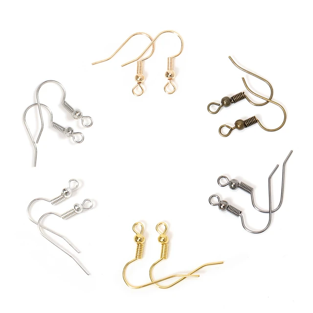 Iron Jewelry Earring Making Supplies  Earrings Hooks Jewelry Making -  100pcs 6 Color - Aliexpress